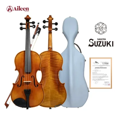 SUZUKI SC-18AL Spirit and Oil Mixed Varnish Selected Solid Spruce Top 4/4-1/16 Professional Advanced Cello Kit
