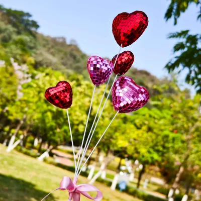 Cross-border Heart-shaped Reflector Ball Valentine's Day love Cuttings Christmas DISCO Heart Cuttings