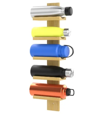 Durable Eco-friendly Space-Saving Wall-Mounted Water Bottle Holder Stackable Water Bottle Rack