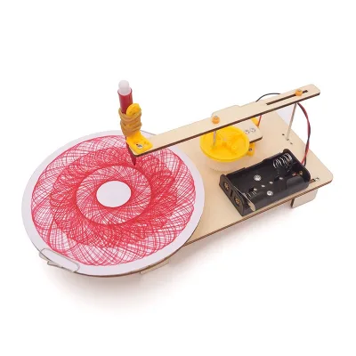 STEM Kids Educational Physics Science DIY Wooden Auto Drawing Kid Toy Autoplotter