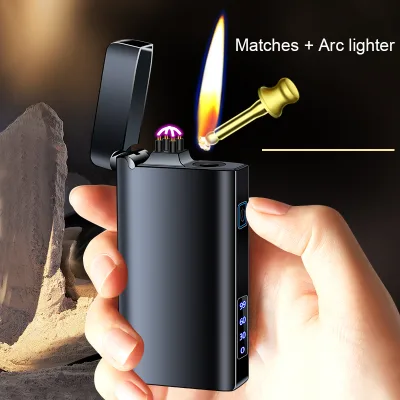 Custom logo Rechargeable USB Lighter Kerosene Dual-use Lighter Open Flame Lighting Lighters