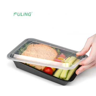 Custom  Take Away Lunch Foodbox Microwave Safe to Go Takeaway Restaurant Packaging Takeout Black Food Boxes