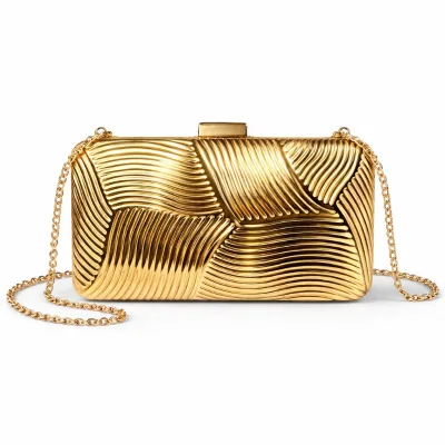New Factory Wholesale Metal Clutch Frame Gold Bag Purse for Lady Women