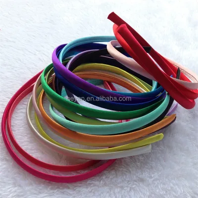 1cm Satin Headbands, Plastic Headbands, DIY Plain Headbands