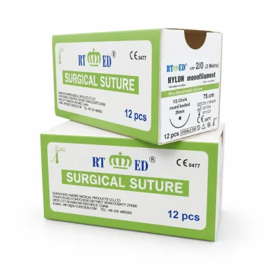 Non Absorbable Nylon Suture with Needle Monofilament Surgical Suture Sterile Medical Consumables Wound Closure Device