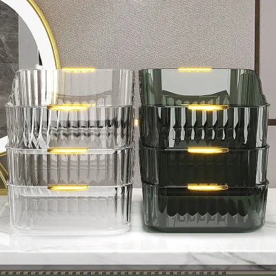 Bathroom Multi-functional Storage Basket Light Luxury Desktop Storage Box Cosmetic Table