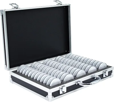Graded Coin Case with 60 Holders Fits PCGS/NGC & More Coin Holder Display Case with Foam Inserts for Collection Carrying