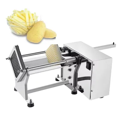 Commercial Portable Automatic Vegetable Cutter Chips Stainless Steel Cucumber Radish Onion Potato Chips Cutter Potato Fries