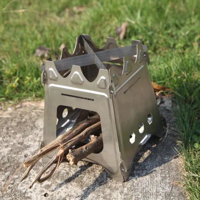 Kitchen Indoor Lightweight Backpacking Collapsible Mini Outdoor Camping Wood Burning Stove on Sale