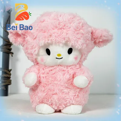 Professional Factory Custom Design Pink Goat Animal Plush Stuffed Toys for Brand Promotion for Export