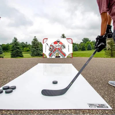 Outdoor and Indoor Practice Hockey Shooting Pad Plastic White Hockey Shooting Pad