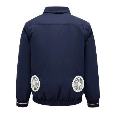 Summer Cooling Fan Work Suit Sun-proof Air Cooling Uniform Breathable Heat Relief Safety Clothes Welders Lab Polyester Fabric