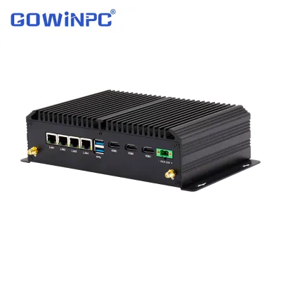 Quad-LAN Intel Core I7-6500U I3-6006U 6th Gen DDR4 6COM 3HDMI GPIO Mini PCIe Wide Voltage for Building Automation BMS Gateway