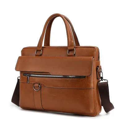 Factory Direct Wholesale Maletin Briefcase Men Vintage Laptop Briefcase Custom Casual Messenger Briefcase PU Leather