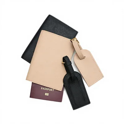 Cross-Border Portable Simple Cross Pattern Trendy Solid Color Travel Ticket Document Passport Holder Luggage Tag Protective Case