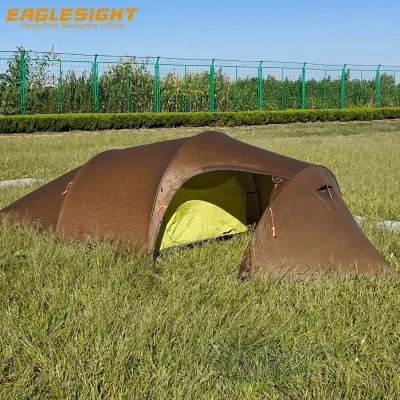 High Quality 1.8kg 4 Season 2 Person Hiking Tent Backpacking Aluminum Pole 15d Nylon Portable Lightweight Tunnel Tent