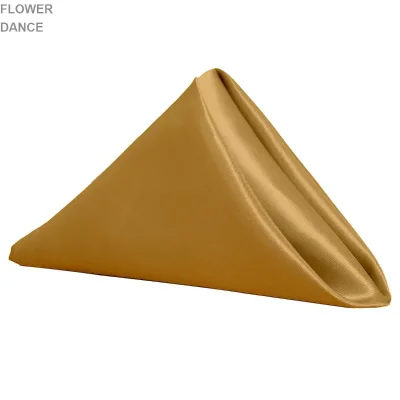 Wholesale Reusable Wedding Restaurant Gold Satin Table Napkin