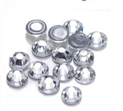 Low Price Popular Shiny Mixed Round Flat Bottom Glass Hot Fix Rhinestones in Bulk AUS Hot Fix Rhinestone
