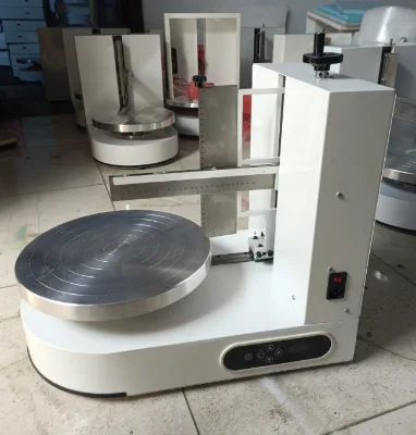 Automatic Cake Cream Coating Machine HJ-DGJ50 | 50cm Turntable Cake Frosting Spreading Machine Bakery Equipment