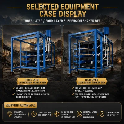 Space Saving Hanging Type Shaking Table 3 Layers 4 Layers Mineral Ore Separator for Zircon Chrome Copper Processing Plant