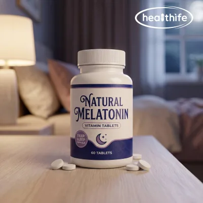Healthife OEM Melatonin Tablets Sleeping Supplement Sleep Private Label 10mg 60mg Vitamin Natural Melatonin Tablets