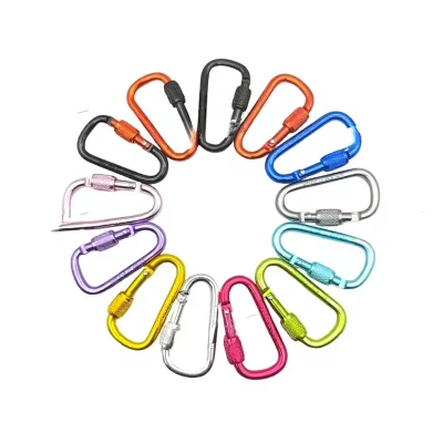 Outdoor Aluminum Alloy D-shaped Mountaineering Buckle with Quick Hanging Lock DS-DSK Model for Backpacks and Wind Rope
