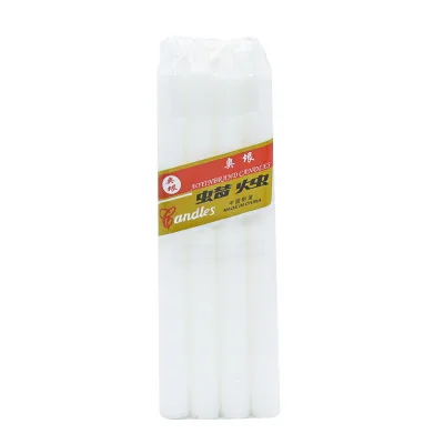 Pure White Stick Candle Africa Nigeria Market Whole Sale Price Candle Manufacture for Lighting Emergency 8pcs Pack Clean Burning