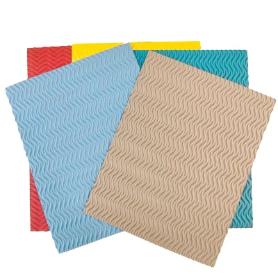 Surprise Price Bright Color Good Quality Safe Soft Color Wavy Print Design Custom Size EVA Foam Sheet for DIY