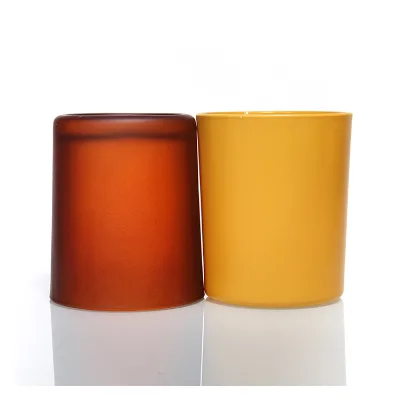 FENGJUN Coloured Unique Luxury Hand Blown Ceramic Candle Jars Candle with Lids and Custom Packaging