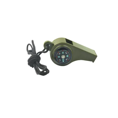 3 in 1 Outdoor Tactical Survival Whistle Multifunction Compass & Thermometer Novelty Hiking Equipo for Outdoor Enthusiasts