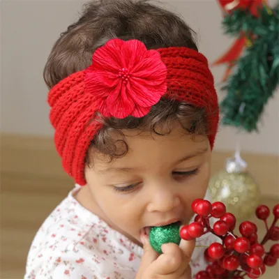 HY2 Baby Headband Knitted Crochet Headband Newborn Hairband Toddler Hairband