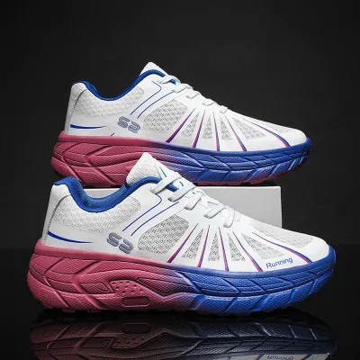 2024 New Lightweight Model Fashion Men's Two-color Mesh Breathable Sneakers