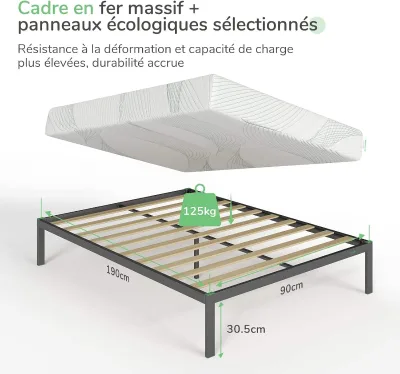 Wholesale Detachable Metal Bed Frame | Easy Assembly Steel Bed Base | KD Reusable Bed Frame for Dormitory Apartment Hotel