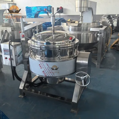 Fast Meat Stewing Electric Pressure Cooker with Thermal Oil Heating, 200℃ Temp Control & 4mm SS Lid for Tender Beef & Bone Broth