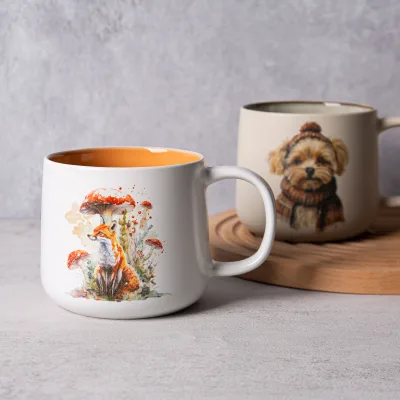High Quality Ceramic Coffee Mug with Handle Custom Artistic Handmade Ceramic Cup