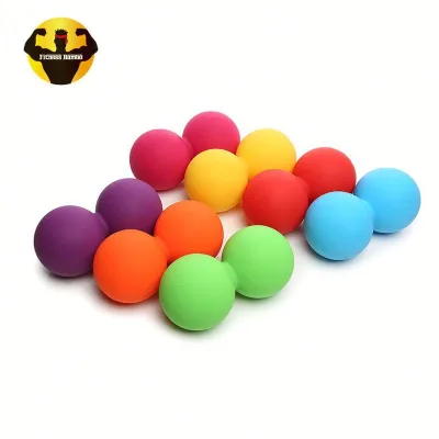 RAMBO Factory Supplier Low Price Double Silicone Peanut Rubber Massage Lacrosse Ball