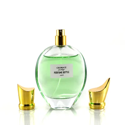 Wholesale Transparent Thick Bottom Matte Fashion Empty Perfume Bottle 25ml 30ml 50ml 100ml Premium Oval Golden Cap