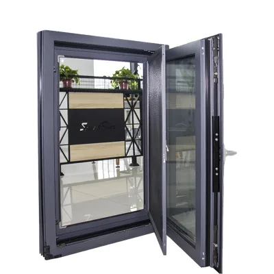 Prefabricated Casement Windows Aluminum Frame Thermal Break Quick Installation Custom Size