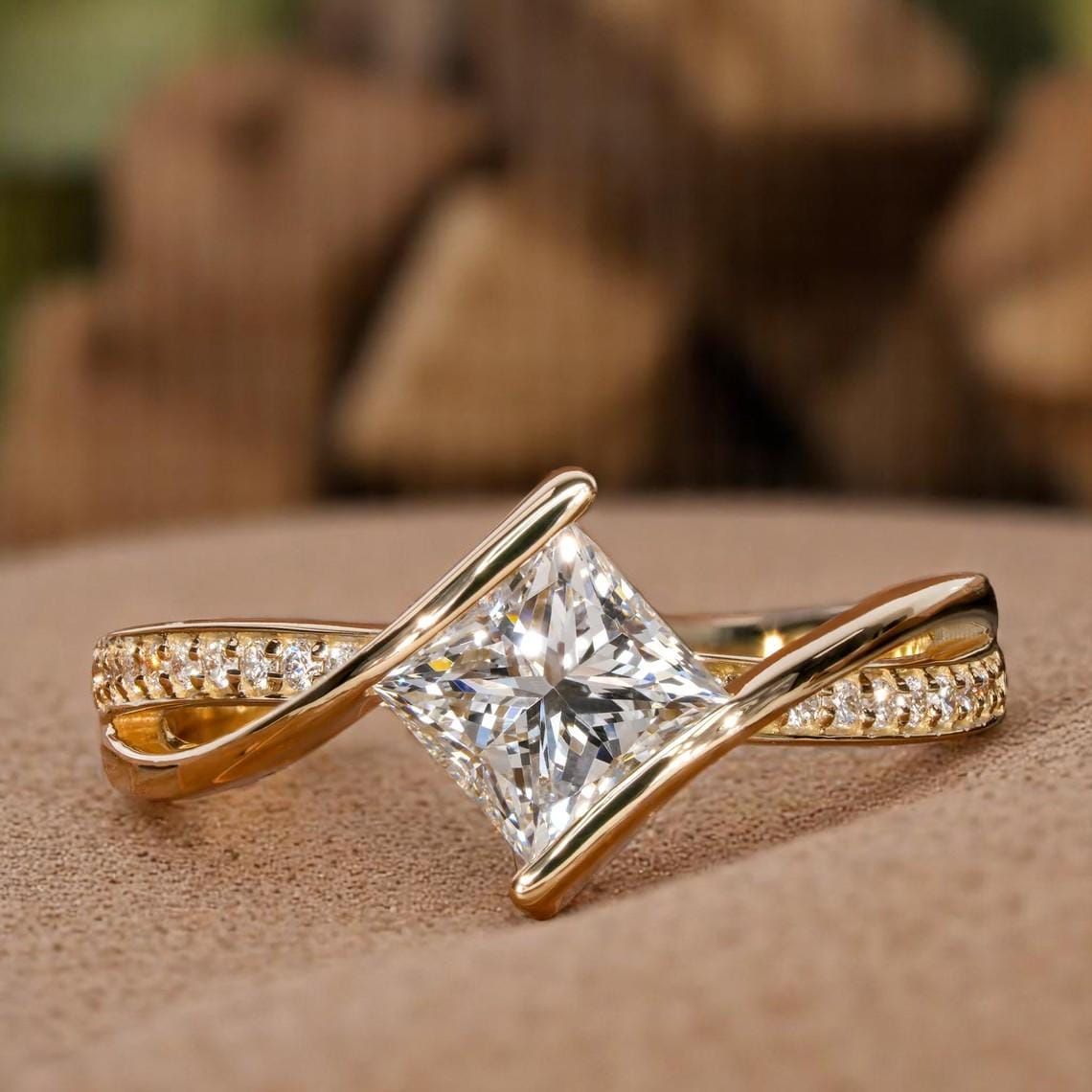 Modern Classic 925 Silver Ring with Unique Twisted Band Design for Daily Wear Gift