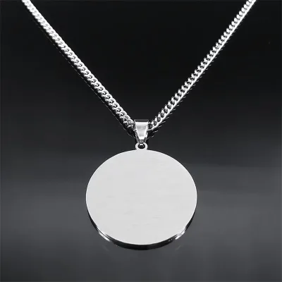 St. Michael's Cathedral Women's Medal Necklace Stainless Steel Chain Religious Jewelry