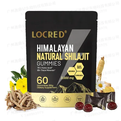 Shilajit Gummies with Ashwagandha, Turmeric Himalayan Shilajit for Men & Women Support Health, Enriched with Trace Minerals