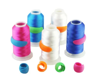 12 PCS Silicone Thread Spool Savers Embroidery Sewing Machine Spool Huggers Prevent Thread Tails From Unwinding