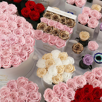 Red Color Eternal Forever Rosas Eternas Immortal Eternelle Boxed Rose Mom Preserved Roses Box