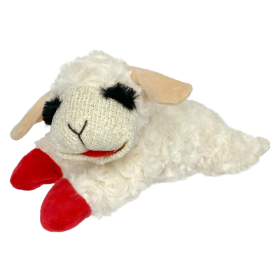 OKKPETS Multi pet Mini Lamb Chop Officially Licensed Plush Squeak Pet Toy