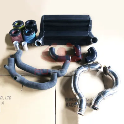 Intercooler Exhaust Downpipe+intercooler+air Intake Kit for bmw JMI