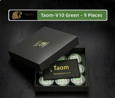 Original Taom V10 Professional Billiard Pool Cue Chalk Anti-counterfeiting Code Verifiable Authentic Version Wood Box Combo Set