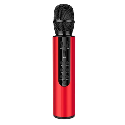 Hot Selling Colorful Handheld Wireless  Microphone Professional Singing Condenser Microphone Integrated Speaker