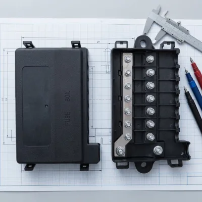 DC 12v Fuse Box Bolt-on 7 Ways Copper Power Distribution Block Marine Grade Power Distribution Block for Boat Truck Trailer