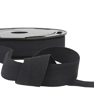 Herringbone 100% Cotton Elastic Jacquard Woven Oeko-Tex Certified Webbing Strap