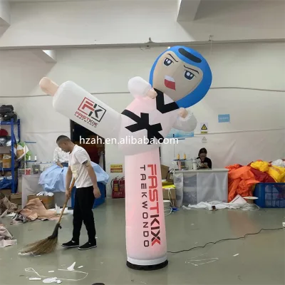 2m Tall Inflatable Taekwondo Boy Character Inflatable Karate Guy Model for Advertising Events